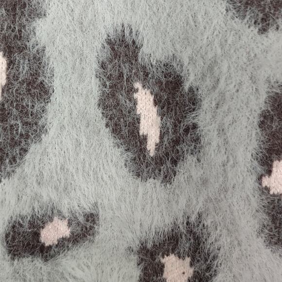 Hem & Thread Animal Print Button Up Cardigan Sweater Leopard Cheetah Cozy Size M - Picture 11 of 16